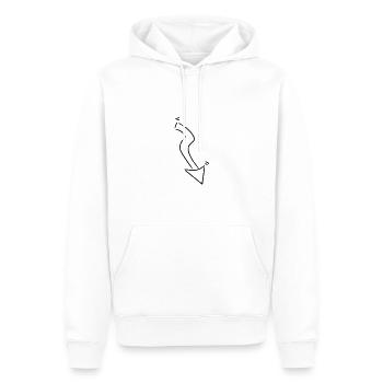 Arrow Drawing Sketch Black - Men’s Premium Organic Hoodie - white - Front - Nico (187cm)