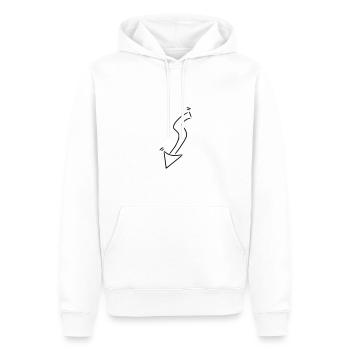 Pfeil Zeichnung Skizze schwarz - Männer Premium Bio Hoodie - Weiß - Vorne - Nico (187cm)