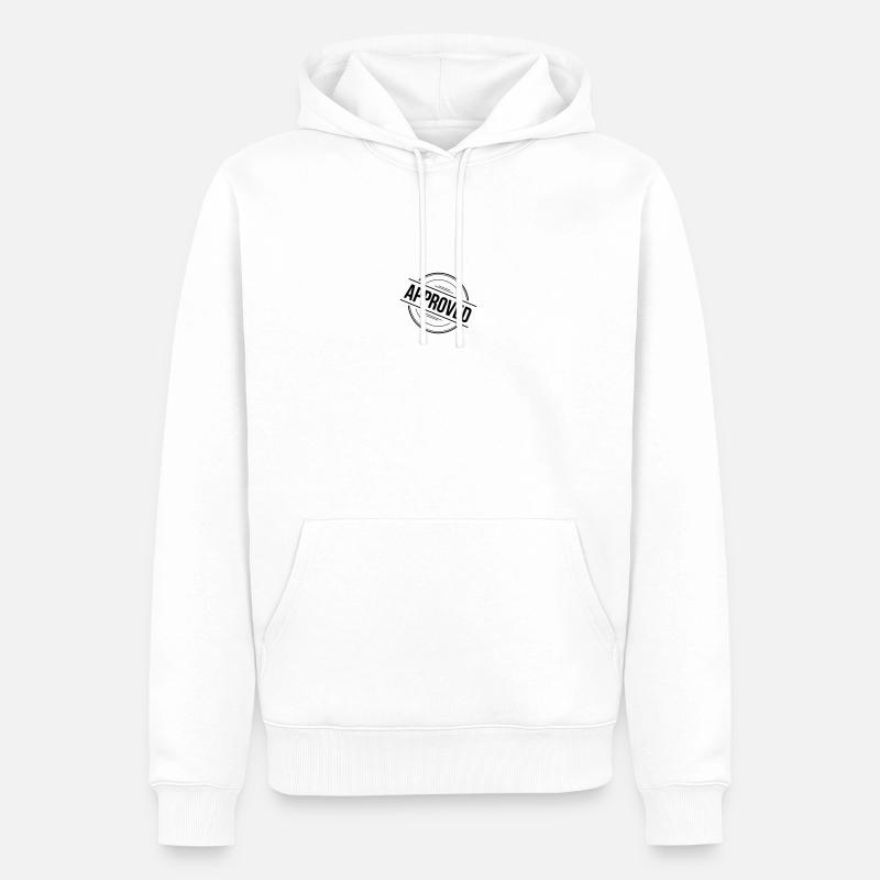 Approved Stempel - Männer Premium Bio Hoodie - Weiß