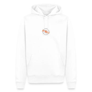 Approved Stempel – 2 Farben - Männer Premium Bio Hoodie - Weiß - Vorne - Nico (187cm)