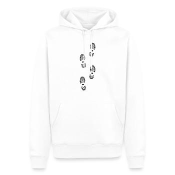 cheminer, chaussures, empreintes, nature - Sweat à capuche Premium bio Homme - blanc - Devant - Nico (187cm)