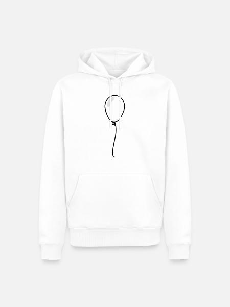 Luftballon - Männer Premium Bio Hoodie - Weiß