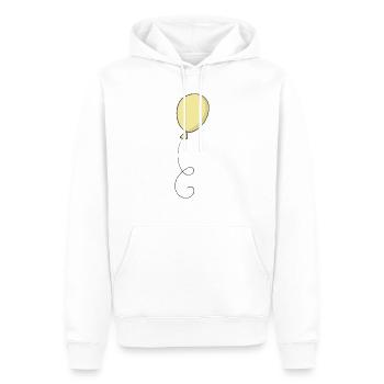 Ballon jaune - Sweat à capuche Premium bio Homme - blanc - Devant - Nico (187cm)