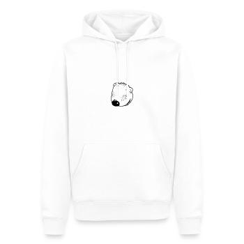 Hund - Männer Premium Bio Hoodie - Weiß - Vorne - Nico (187cm)