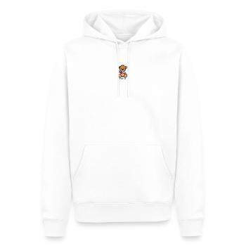 Pixel MiniBear Czech Republic - Sweat à capuche Premium bio Homme - blanc - Devant - Nico (187cm)