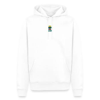 Pixel MiniBärenkönig - Männer Premium Bio Hoodie - Weiß - Vorne - Nico (187cm)