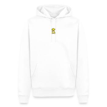 Pixel MiniBear Neon Yellow - Sweat à capuche Premium bio Homme - blanc - Devant - Nico (187cm)