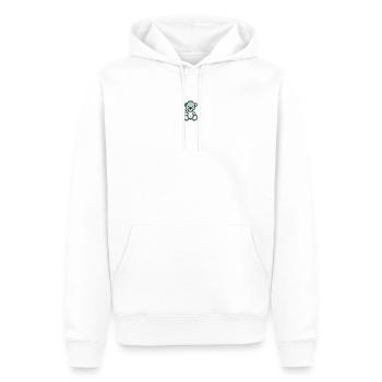 Pixel MiniBear Pastel Cyan - Sweat à capuche Premium bio Homme - blanc - Devant - Nico (187cm)