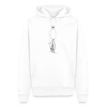 Vintage monocycle Old School Design - Sweat à capuche Premium bio Homme - blanc - Devant - Nico (187cm)