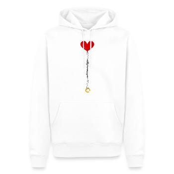 cool en mariage en mariage cadeau de mariage - Sweat à capuche Premium bio Homme - blanc - Devant - Nico (187cm)