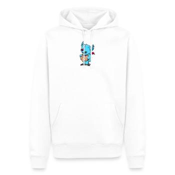 Monster mit Keks - Männer Premium Bio Hoodie - Weiß - Vorne - Nico (187cm)