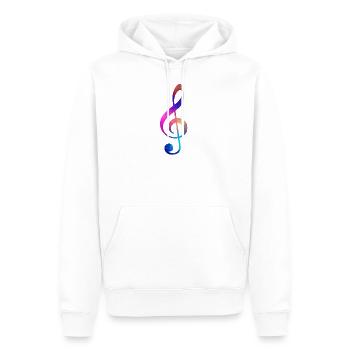 Clé de sol colorée - Sweat à capuche Premium bio Homme - blanc - Devant - Nico (187cm)