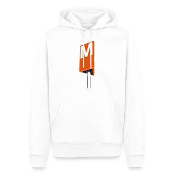 U-Bahn Helsinki - Männer Premium Bio Hoodie - Weiß - Vorne - Nico (187cm)