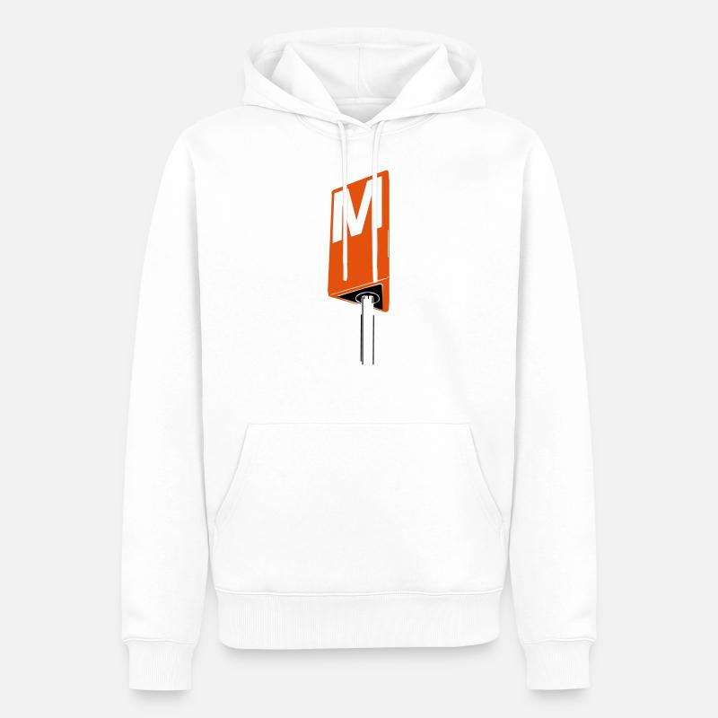 U-Bahn Helsinki - Männer Premium Bio Hoodie - Weiß