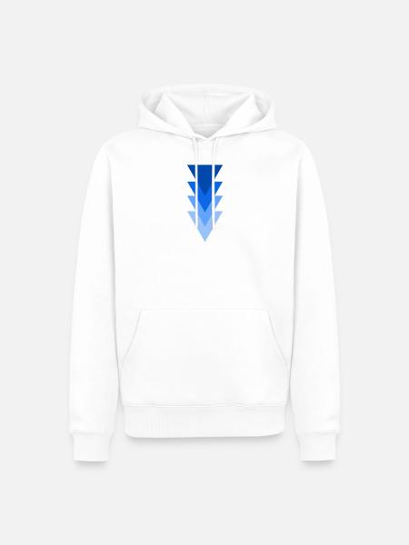 Dreieck der Farbtöne blau - Männer Premium Bio Hoodie - Weiß