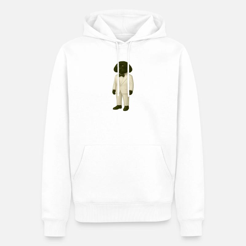 Black Line Scott - Classy Suit - Männer Premium Bio Hoodie - Weiß