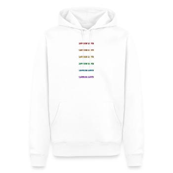 Regenbogen-Liebe ist Liebe - Männer Premium Bio Hoodie - Weiß - Vorne - Nico (187cm)