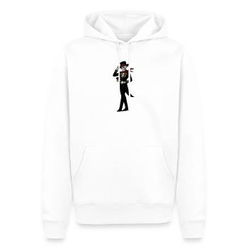 Squelette Gala-Mariachi Rose - Sweat à capuche Premium bio Homme - blanc - Devant - Nico (187cm)