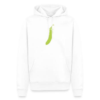 haricot vert - Sweat à capuche Premium bio Homme - blanc - Devant - Nico (187cm)