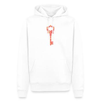 Tropischer Blumenschlüssel - Männer Premium Bio Hoodie - Weiß - Vorne - Nico (187cm)