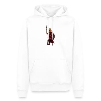 Guerrier Viking - Sweat à capuche Premium bio Homme - blanc - Devant - Nico (187cm)