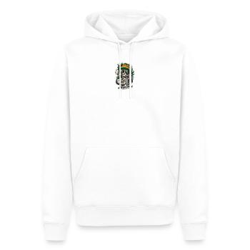 Rasta Katze, Kaffee, Gras, Wiederholung, Wiederholung - Männer Premium Bio Hoodie - Weiß - Vorne - Nico (187cm)