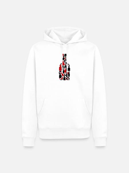  Flaschen Bier - Männer Premium Bio Hoodie - Weiß