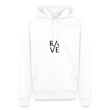 RAVE - Sweat à capuche Premium bio Homme - blanc - Devant - Nico (187cm)