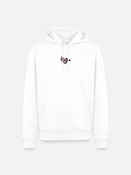 Savage-Schrift-Emblem - Männer Premium Bio Hoodie - Weiß