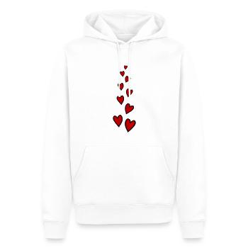 Herzen Love Symbol - Männer Premium Bio Hoodie - Weiß - Vorne - Nico (187cm)