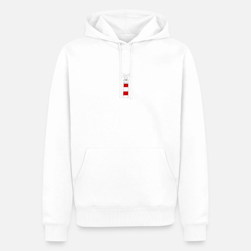 Phare - Sweat à capuche Premium bio Homme - blanc