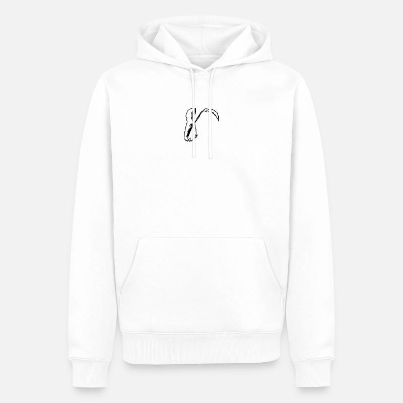Sensenmännchen - Männer Premium Bio Hoodie - Weiß