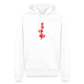 Blumenrohr rote Blumen - Männer Premium Bio Hoodie - Weiß - Vorne - Nico (187cm)