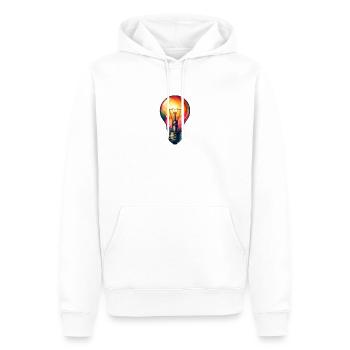 Glühbirne - Männer Premium Bio Hoodie - Weiß - Vorne - Nico (187cm)