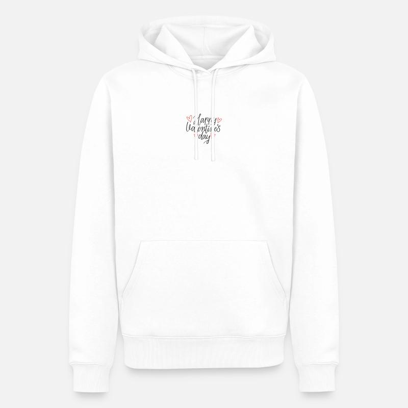 Joyeuse Saint-Valentin - Sweat à capuche Premium bio Homme - blanc