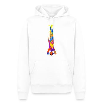 Yoga Joga Silhouette Frauen - Männer Premium Bio Hoodie - Weiß - Vorne - Nico (187cm)