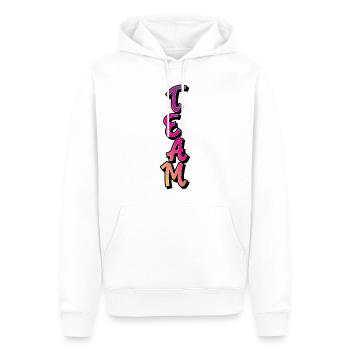 Team - Männer Premium Bio Hoodie - Weiß - Vorne - Nico (187cm)