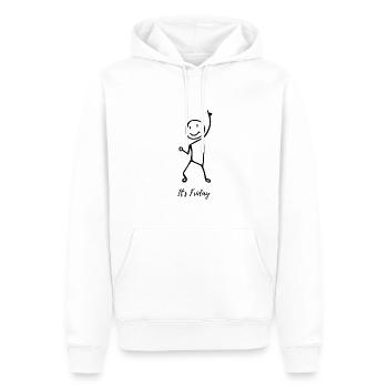 friday 1 - Männer Premium Bio Hoodie - Weiß - Vorne - Nico (187cm)