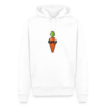 Carrot Carrot Healthy Vegetables - Men’s Premium Organic Hoodie - white - Front - Nico (187cm)