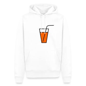 Orange juice - Men’s Premium Organic Hoodie - white - Front - Nico (187cm)