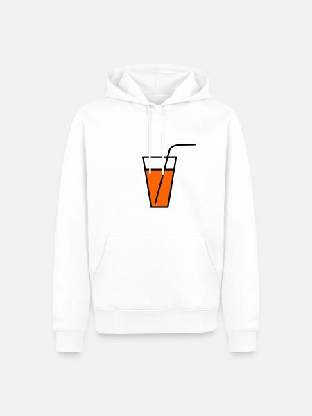 Orangensaft - Männer Premium Bio Hoodie - Weiß