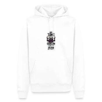 Enterrement de vie de garçon 2024 - Sweat à capuche Premium bio Homme - blanc - Devant - Nico (187cm)
