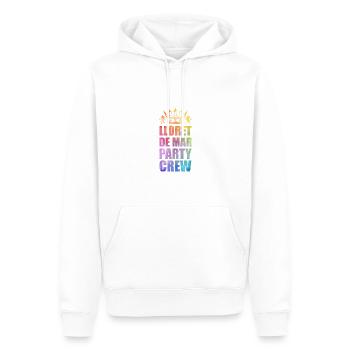 Lloret De Mar Party Crew Spruch - Männer Premium Bio Hoodie - Weiß - Vorne - Nico (187cm)