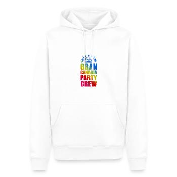 Dicton de l’équipage de la fête de Gran Canaria - Sweat à capuche Premium bio Homme - blanc - Devant - Nico (187cm)