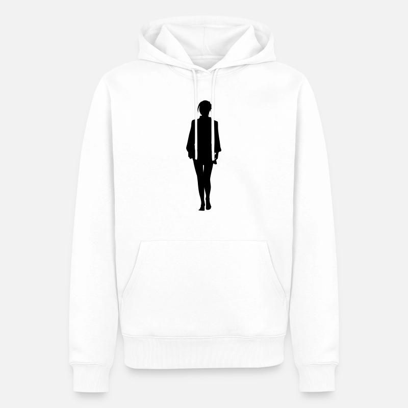 Silhouette silhouette silhouette - Sweat à capuche Premium bio Homme - blanc