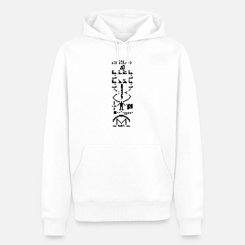 Arecibo message - Sweat à capuche Premium bio Homme - blanc