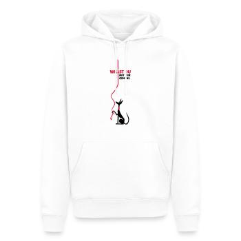 willst du mit mir gehen? - Männer Premium Bio Hoodie - Weiß - Vorne - Nico (187cm)