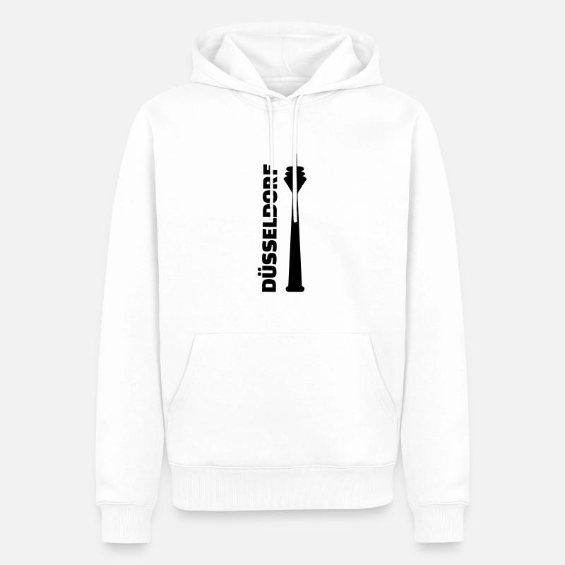 Düsseldorf - Männer Premium Bio Hoodie - Weiß