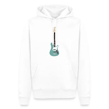 Guitare basse Seafoam Green - Sweat à capuche Premium bio Homme - blanc - Devant - Nico (187cm)