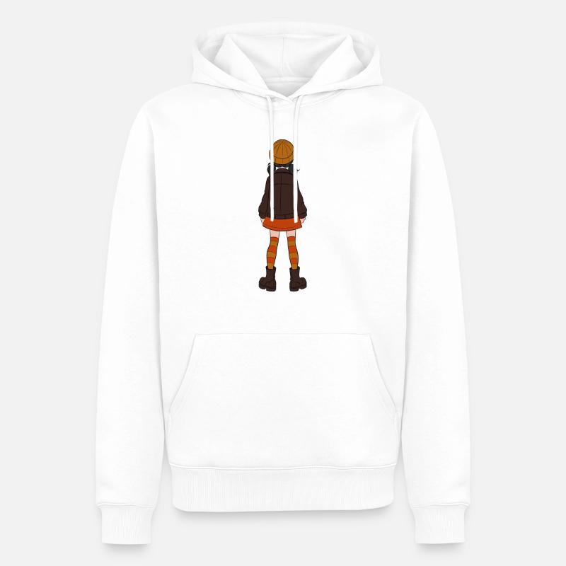 Mädchen - Männer Premium Bio Hoodie - Weiß